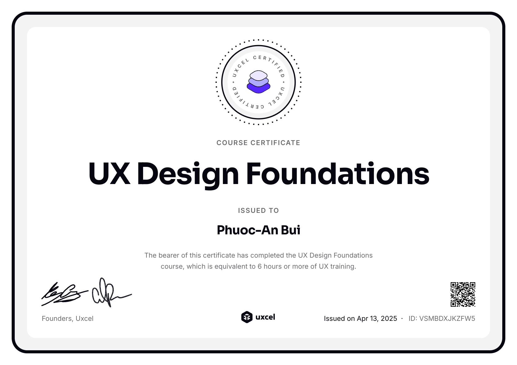 Phuoc-An Bui's certificate
